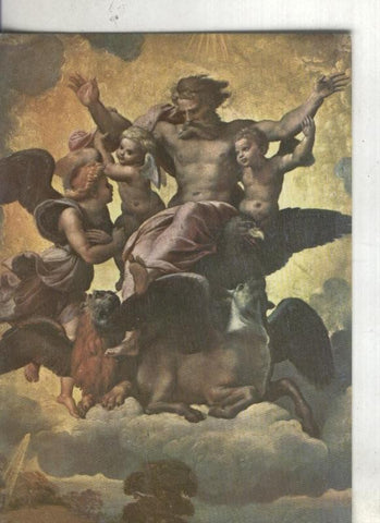 Postal:  Italia: Firenze: Galleria Pitti: Raffaello: Vizione di Ezechiel