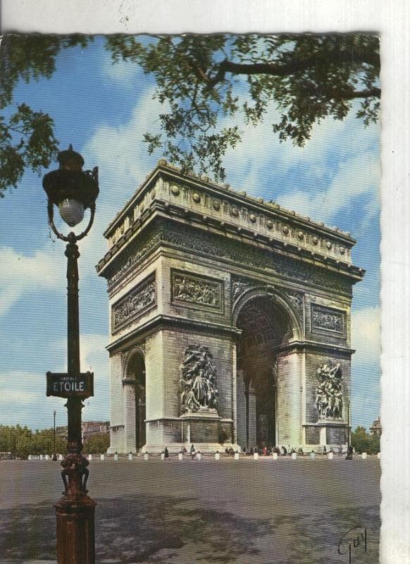 Postal: Paris: Arco de Triunfo