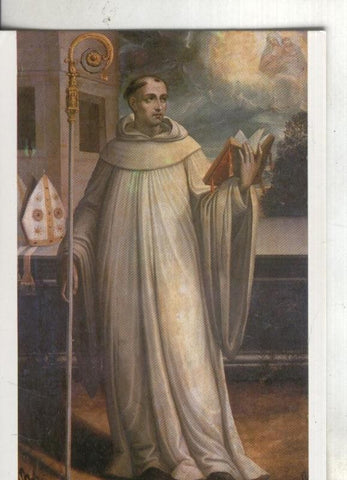 Postal: Museu de Poblet: Alfons Sanchez Coello: Sant Bernat