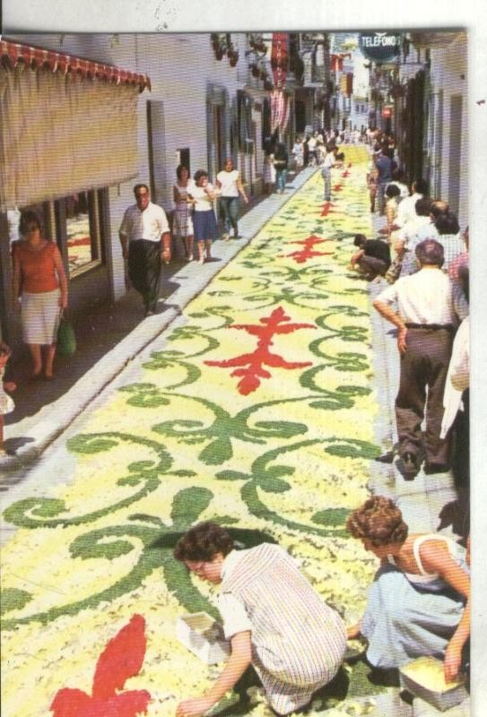 Postal: Cataluña tipica: Las famosas alfombras de flores