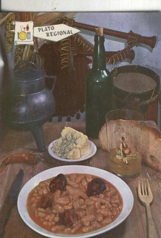 Postal: Plato tipico: Fabada asturiana