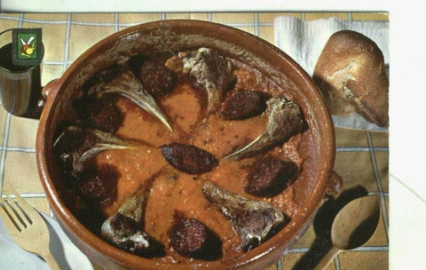 Postal: Platos tipicos: Costillas a la Navarresa