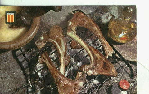 Postal: Platos tipicos: Costillas a la brasa con alioli