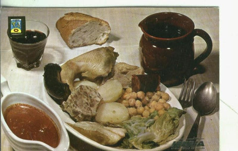 Postal: Iberia: Platos tipicos: Cocido a la madrileña