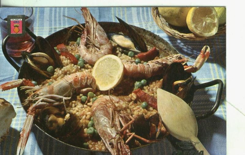 Postal: Iberia: Platos tipicos: paella a la valenciana