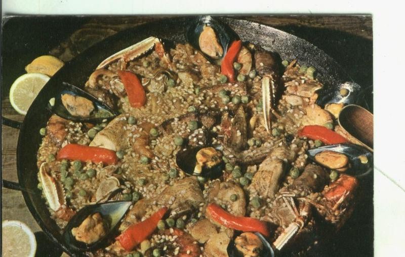 Postal: Valencia: Paella a la marinera