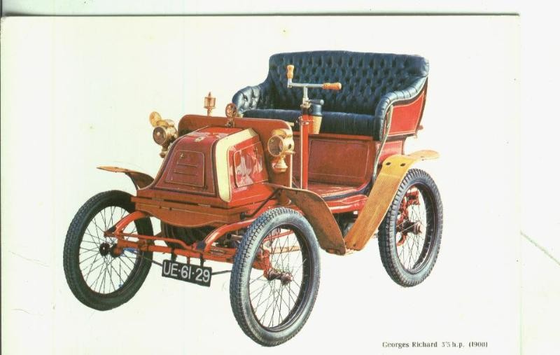 Postal: Propaganda Caja Ahorro: Georges Richard 3,5 h.p.