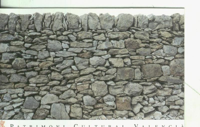 Postal: Valencia: Paret de pedra seca en vilafranca