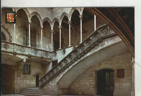 Postal 4001 : Barcelona: escalera y galeria gotica del palacio de la diputacion
