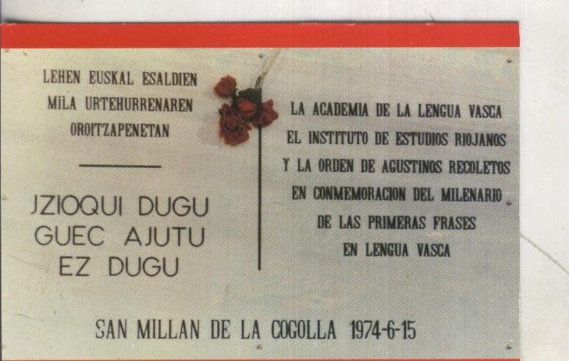 Postal 3957 : Monasterio de Yuso: Glosa Emilianense-San Millan de la Cogolla
