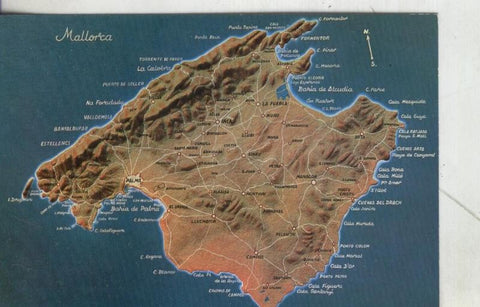 Postal 4100 : Mallorca: Plano isla