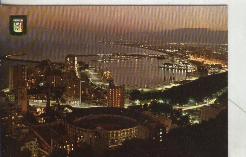 Postal 4181 : Malaga: Vista nocturna