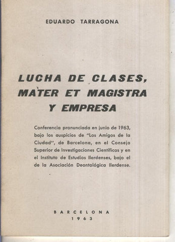 Lucha de clases, matet et magistra y empresa