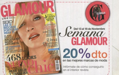 Postal 4298: Publicitaria revista Glamour