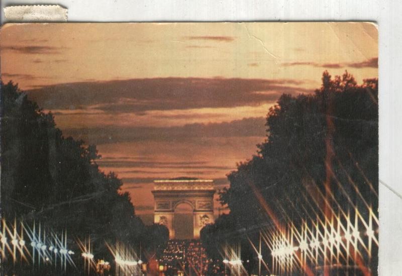 Postal 4434 : Paris: Crepuscule en campos eliseos