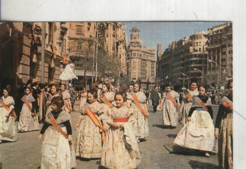Postal 4512 : Valencia: Desfile fallero en plaza del caudillo