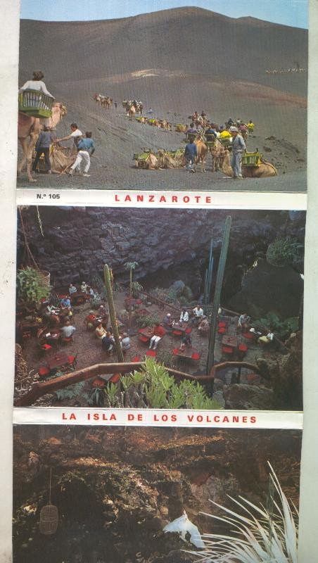 Postal 4525 : Lanzarote, acordeon con 5 modelos-Ediciones Gasteiz