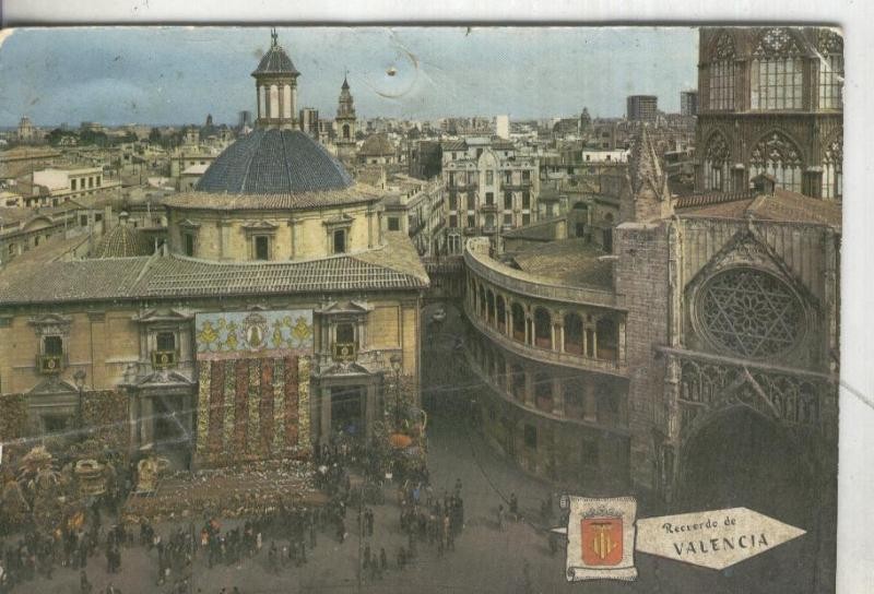 Postal 4537 : Valencia: Ofrenda de flores Virgen Desamparados