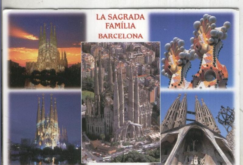 Postal 4596 : Vistas de la Sagrada Familia en Barcelona