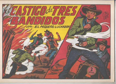 El Pequeño Luchador facsimil numero 123: El castigo de tres bandidos