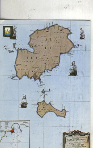 Postal 4698 : Mapa antiguo de Ibiza