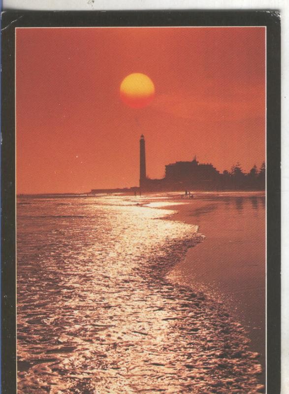 Postal 4740 : Atardecer en la playa de Maspalomas-Gran Canaria