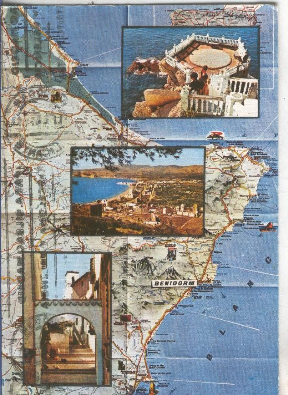 Postal 4863 : Benidorm y plano zona