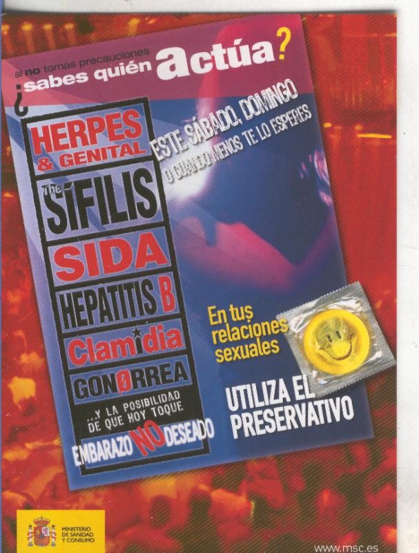 Postal 4909 : Publicitaria uso del preservativo