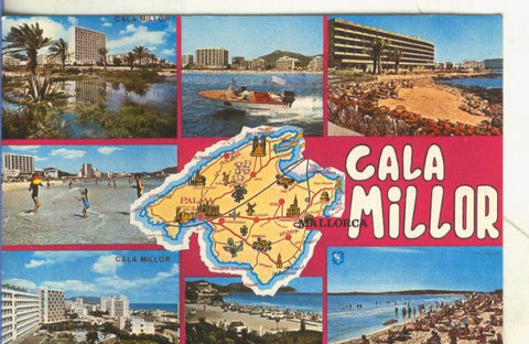 Postal 5069 : Cala Millor y plano isla Mallorca