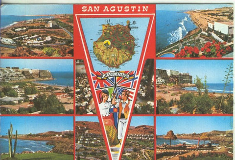 Postal 5181 : Souvenir de San Agustin en Gran Canaria