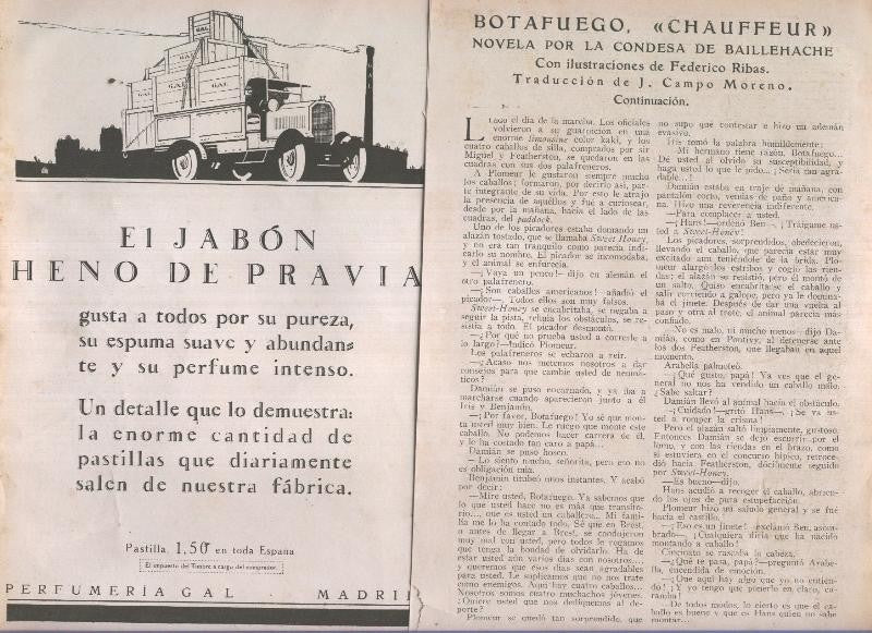 Blanco y Negro: Botafuego, novela por la Condesa de Baillehache