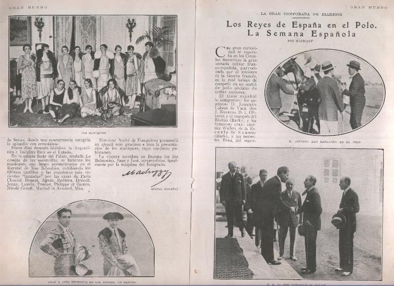 Blanco y Negro: Los Reyes de España en el Polo