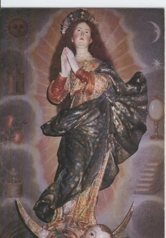 Postal Virgenes 259 : Virgen Inmaculada La Napolitana, Miedes de Aragon (Zaragoza)