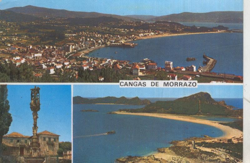 Postal 5311 : Vistas varias de Cangas de Morrazo con islas Cies