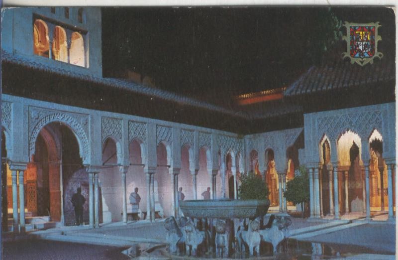 Postal 5316 : Patio de los leones iluminado (Alhambra-Granada)