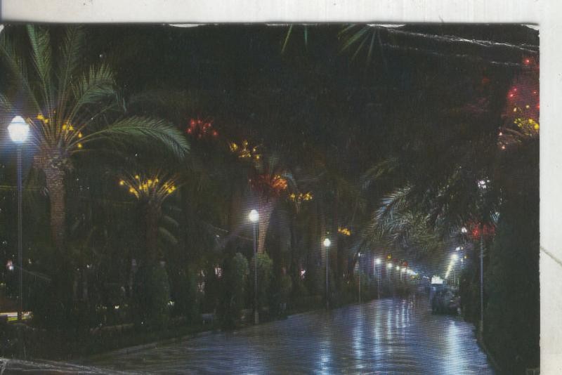 Postal 5489 : Explanada de España de noche (Alicante)