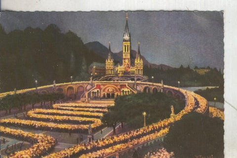Postal 5492 : Procesion nocturna en la basilica de Lourdes