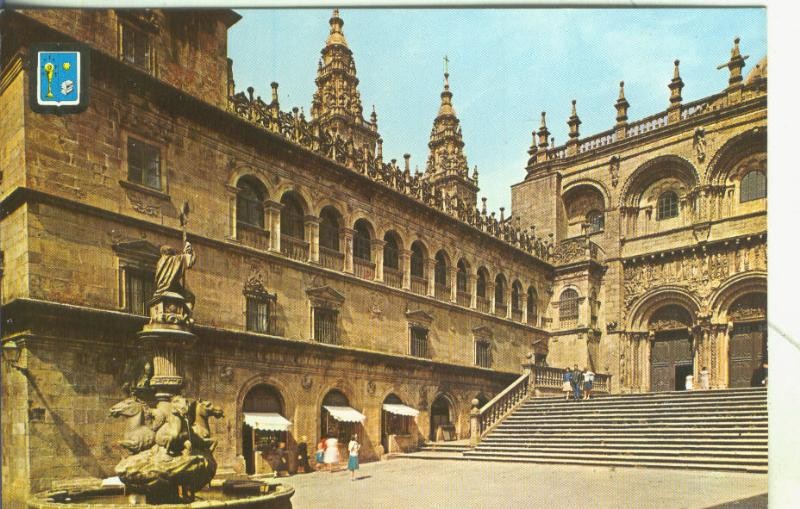 Postal 5555 : Plaza de las platerias (Santiago Compostela)
