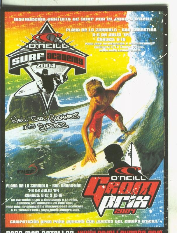 Postal 5625 : Propaganda de Surf academy 2004