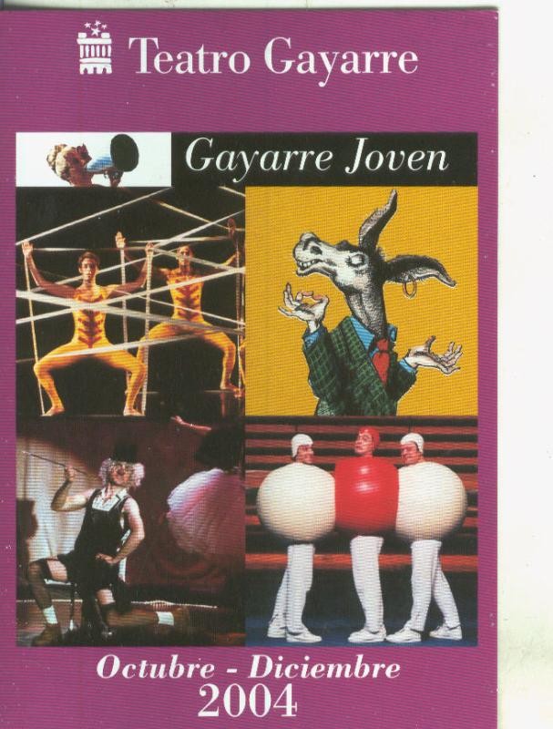 Postal 5635 : Propaganda de Teatro Gayarre-Pamplona, octubre/diciembre 2004