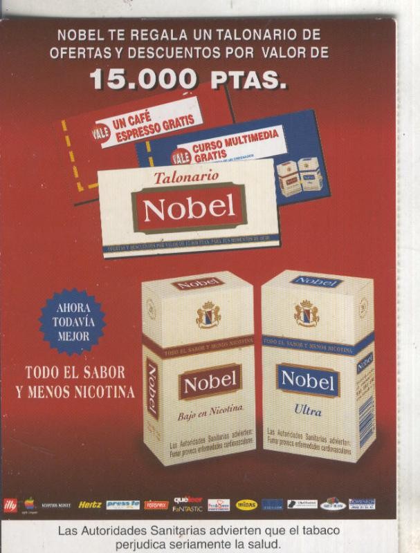 Postal 5685 : Propaganda de tabaco marca Nobel