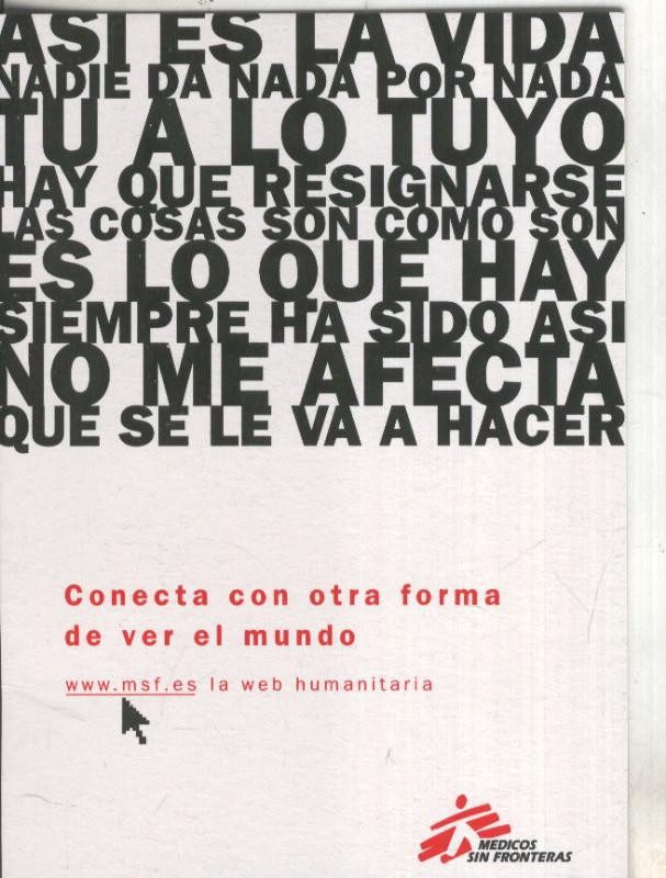 Postal 5686 : Propaganda de Medicos sin fronteras