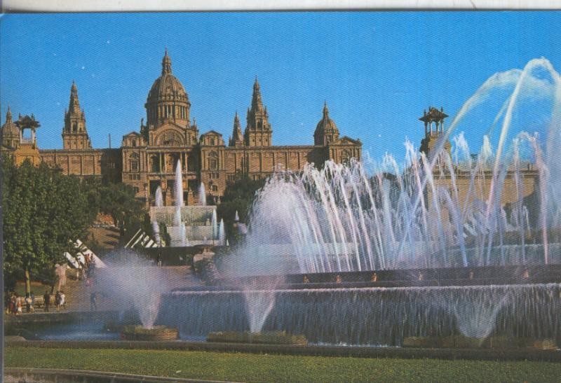 Postal 5728 : Fuente y Palacio Nacional de Montjuich (Barcelona)