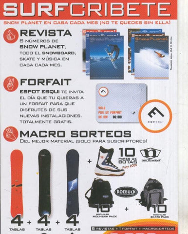 Postal 5742 : Publicitaria revista Snow Planet