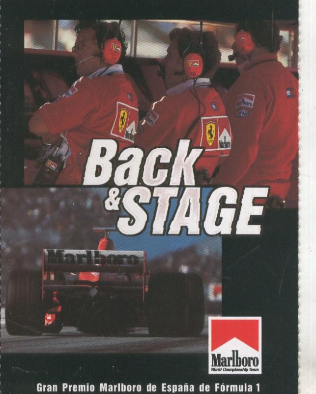 Postal 5763 : Publicitaria Marlboro Back & Stage