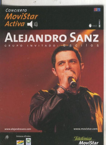 Postal 5810 : Publicitaria concierto movistar con Alejandro Sanz