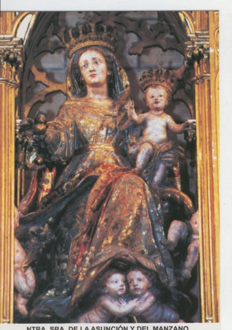 Postal Virgenes 403 : Nuestra Señora de la Asuncion y del Manzano, fuenterrabia (guipuzcoa)
