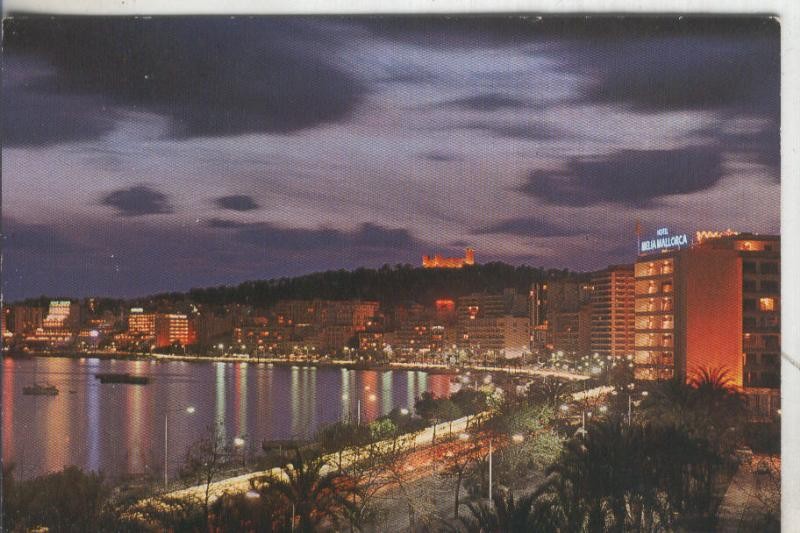 Postal 6029 : Vista noctura paseo maritimo de Mallorca