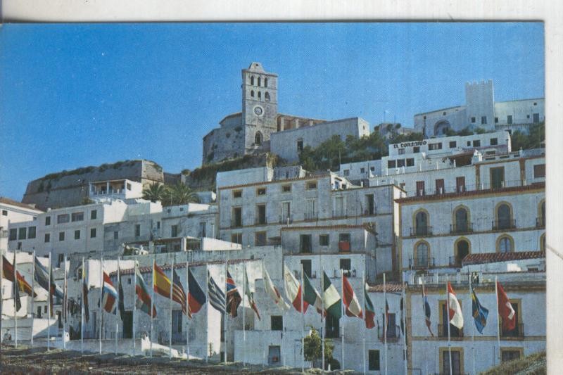 Postal 6034 : Ciudad alta y catedral de Ibiza