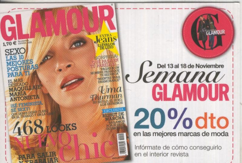 Postal 6078 : Publicitaria revista Glamour